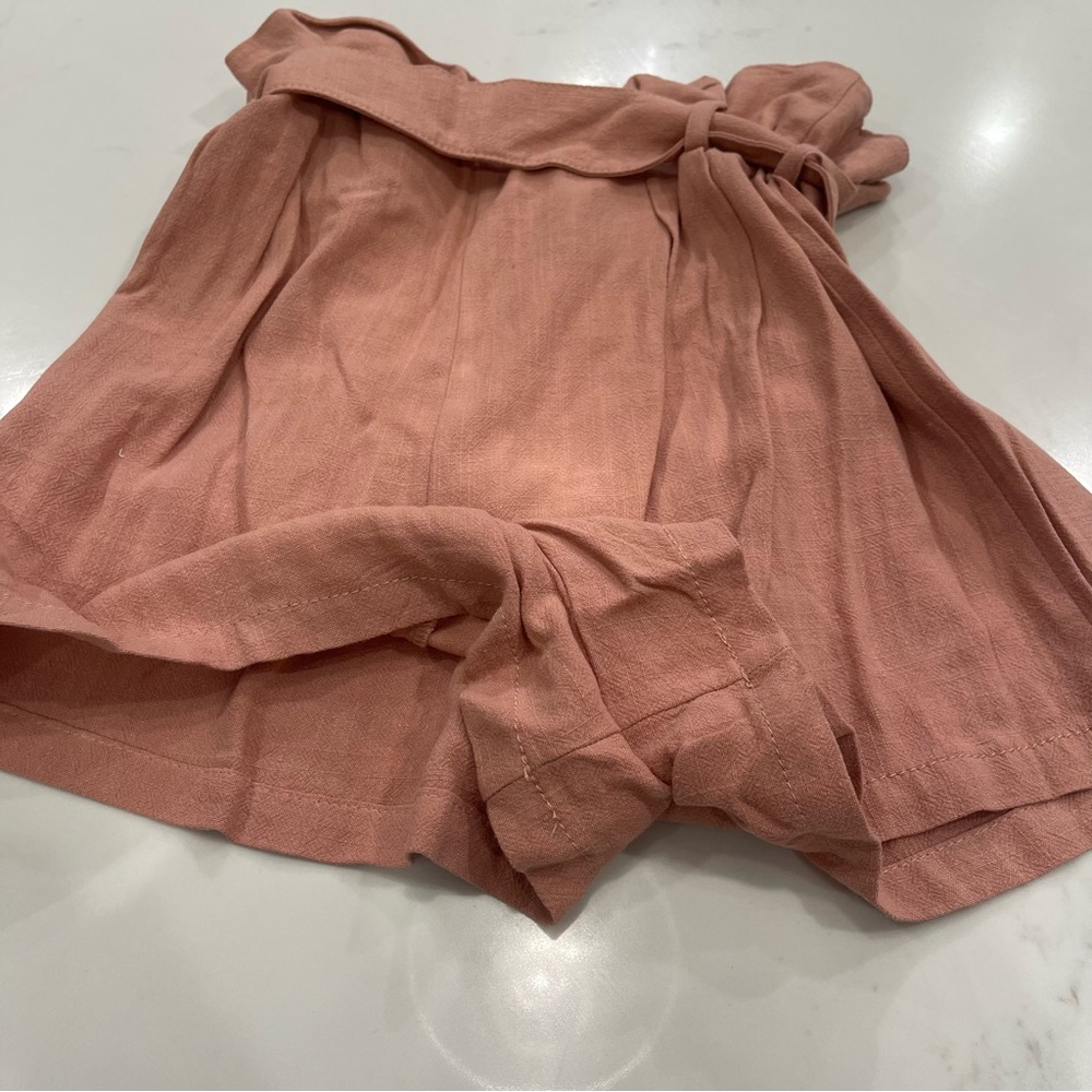 Topshop Blush Pink Casual High Waisted Shorts - Picture 11 of 13